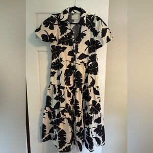 Black and White Midi Dress Brochu Walker size Medium EUC